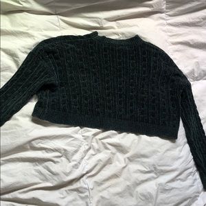 Emerald green cropped sweater